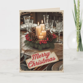 Festividades Cartão de Natal Vintage EDITABLE