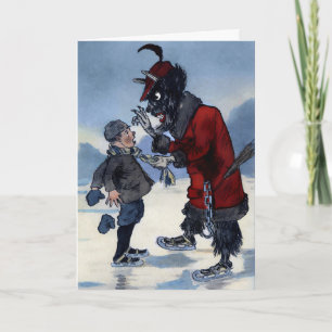 Festividades Cartão de Natal Vintage Krampus