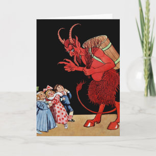 Festividades Cartão de Natal Vintage Krampus