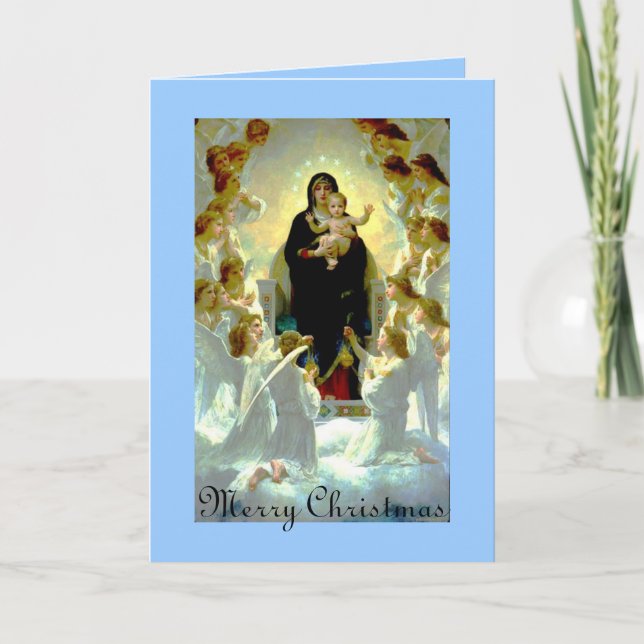 Festividades Cartão de Natal Vintage Madonna (Frente)