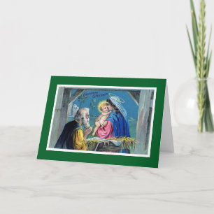 Festividades Cartão de Natal Vintage Natividade
