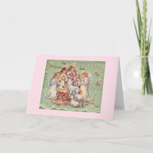 Festividades Cartão de Natal Vintage Polonês Wesołych Świąt