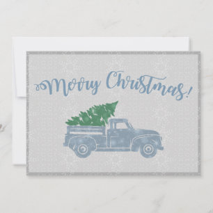 Festividades Cartão de Natal Vintage Truck