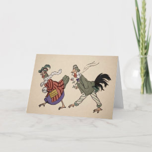 Festividades Cartão de Natal Vintage Vitoriian Birds