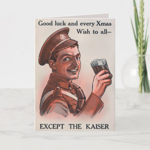 Festividades Cartão de Natal Vintage WW1