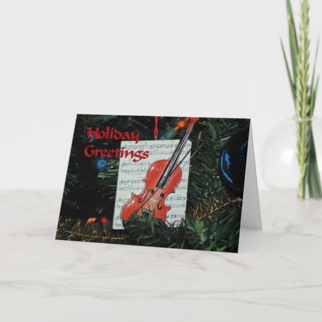 Festividades Cartão de Natal Violino (Frente)
