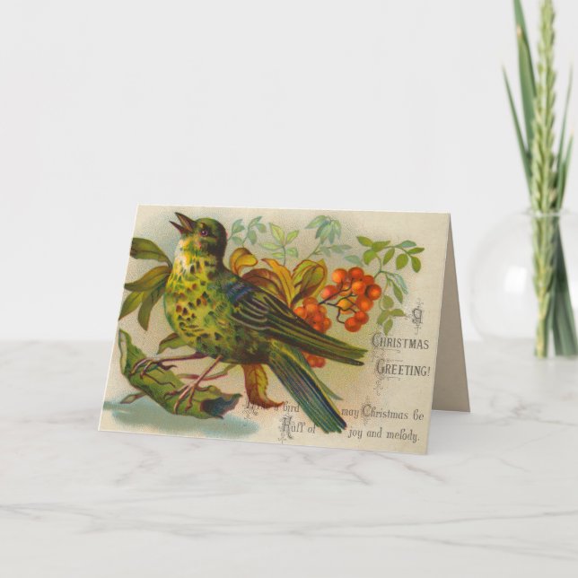 Festividades Cartão de Natal Vitoriano (Frente)