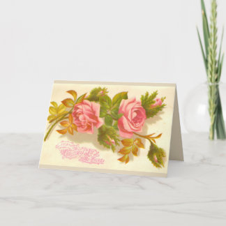 Festividades Cartão de Natal vitoriano dos Rosas Moss