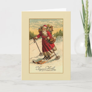 Festividades Cartão de Natal Vitoriano Joyeux Noël