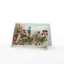 Cartão de Natal Vitoriano Personalizado