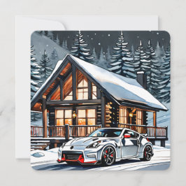 Festividades Cartão de Natal WDM Branco de inverno