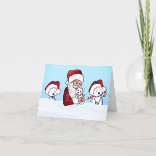Festividades Cartão de Natal Westie