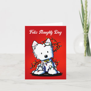 Festividades Cartão de Natal Westie Dog Fluffybutt