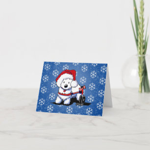 Festividades Cartão de Natal Westie para Rodas KiniArt