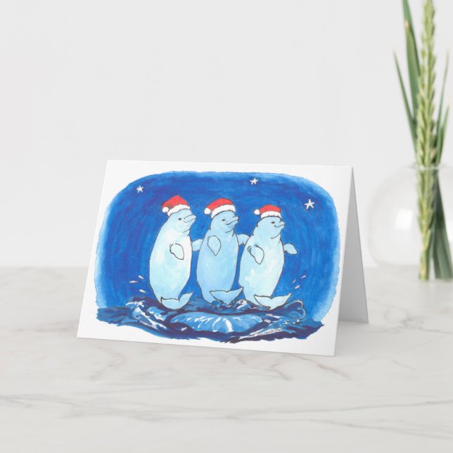 Festividades Cartão de Natal Whimssic Funny Alaska Beluga (Frente)