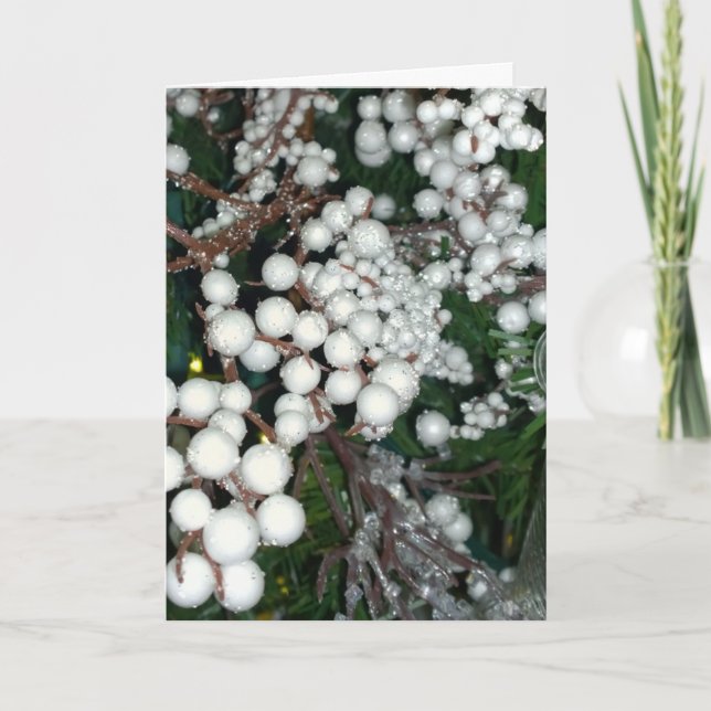 Festividades Cartão de Natal White Cranberry (Frente)