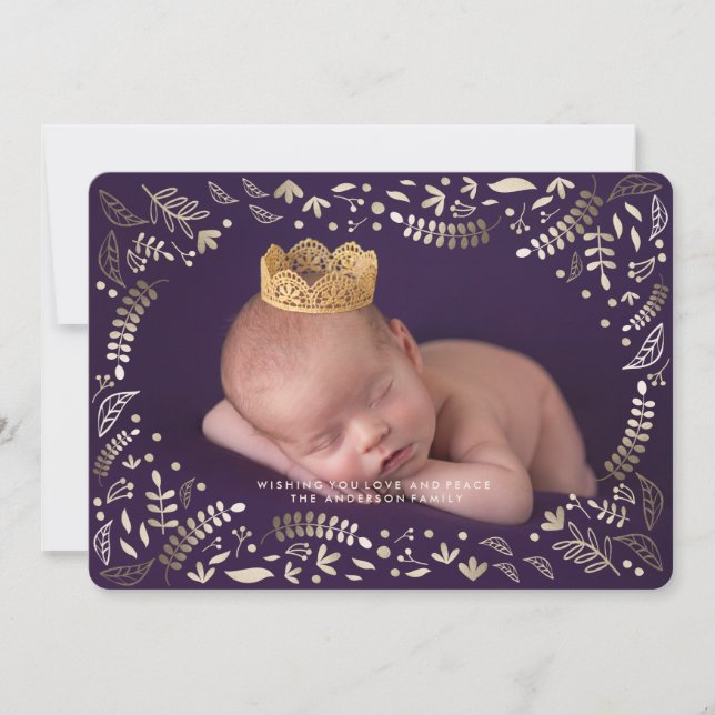 Festividades Cartão de Natal "WREATH" E "PEACE BERRIS" (Frente)