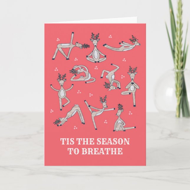 Festividades Cartão de Natal Yoga (Frente)