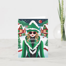 Festividades Cartão de Natal Yuletide Personalizável
