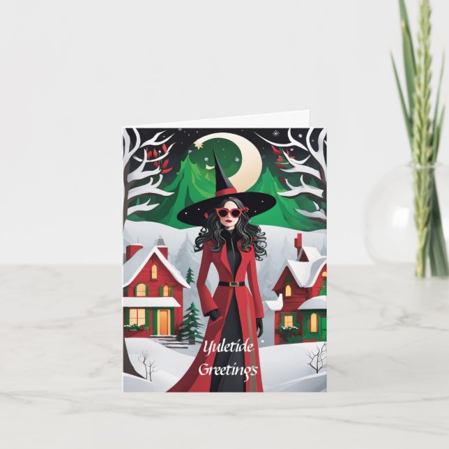 Festividades Cartão de Natal Yuletide Personalizável (Frente)