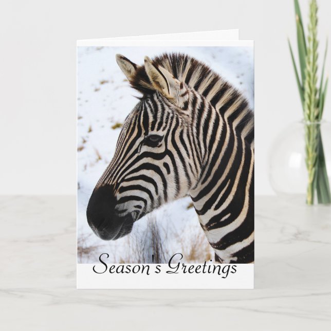 Festividades Cartão de Natal Zebra (Frente)