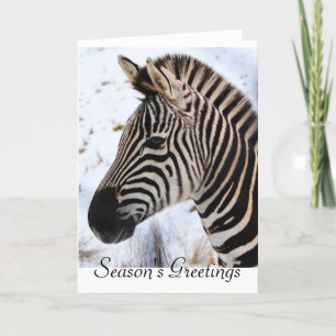 Festividades Cartão de Natal Zebra