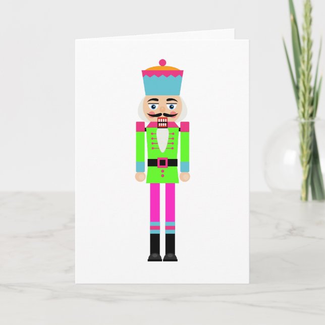 FESTIVIDADES CARTÃO DE NÉON DO NATAL DO NUTCRACKER (Frente)