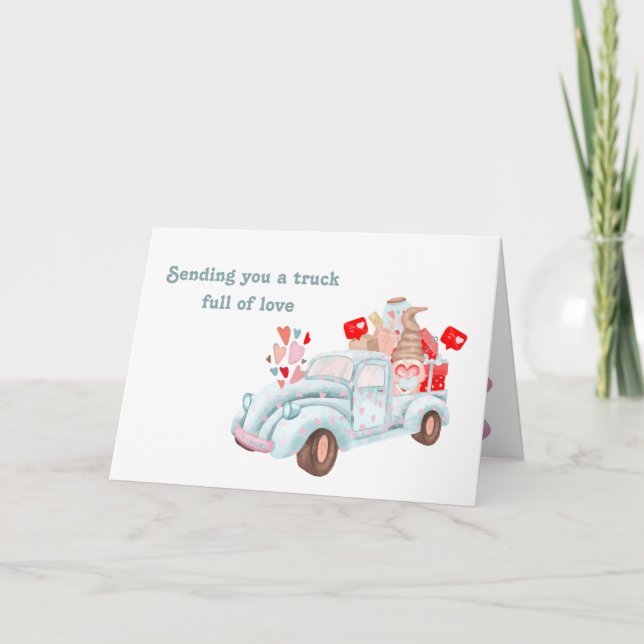 Festividades Cartão de Nome Personalizado do Caminhão do namora (Frente)