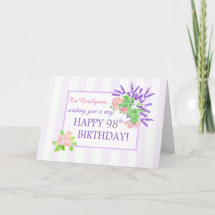 Festividades Cartão de Nome Personalizado e Idade de Aniversári