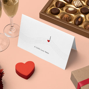 Festividades Cartão de Ocasião com Nota de Amor Horizontal