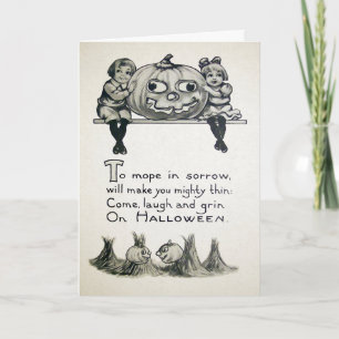 Festividades Cartão de Ordenação do Vintage Halloween