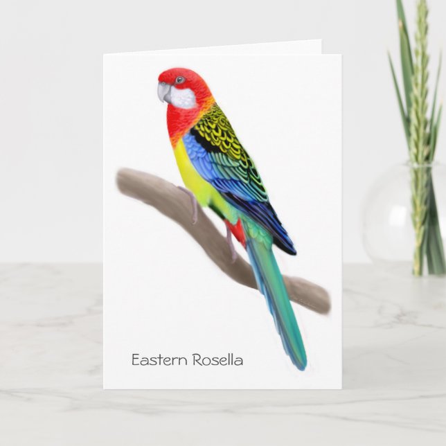 Festividades Cartão de Papagaio Rosella Oriental (Frente)