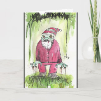 Festividades Cartão de Papais noeis Zombie