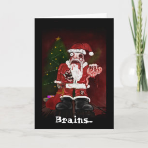 Festividades Cartão de Papais noeis Zombie