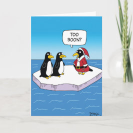 Festividades Cartão de papel da piada do Natal do pinguim do