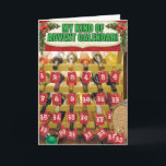 Festividades Cartão de papel engraçado do Natal do calendário<br><div class="desc">A contagem regressiva começa! Feliz Natal!</div>