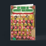 Festividades Cartão de papel engraçado do Natal do calendário<br><div class="desc">A contagem regressiva começa! Feliz Natal!</div>