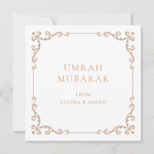 Festividades Cartão de Parabéns Elegante Umrah Mubarak Rustic B