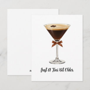 Festividades Cartão de Parabéns Engraçado Chic Espresso Martini
