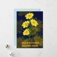 Cartão de Parto com flores