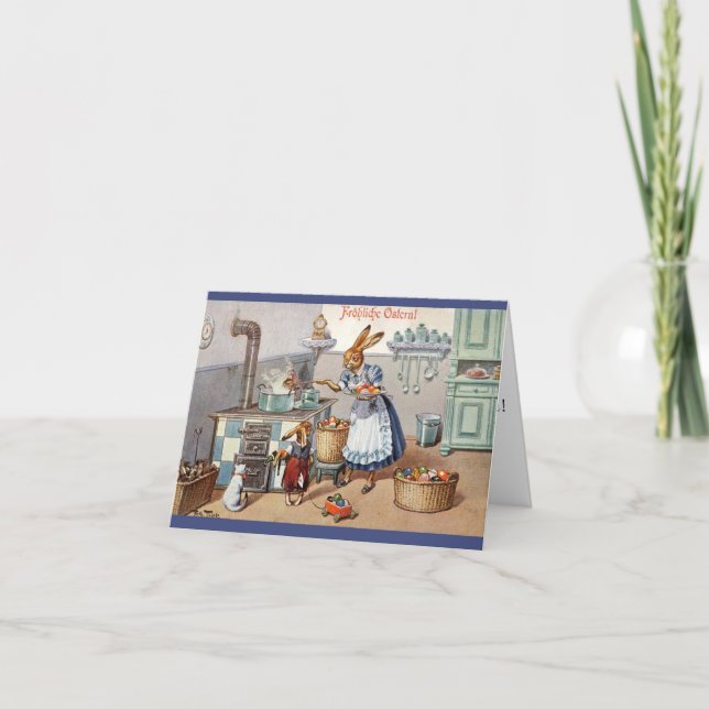 Festividades Cartão de Páscoa Arthur Thiele - Ovos Bunny Dyes (Frente)