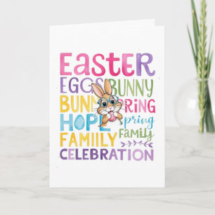 Festividades Cartão de Páscoa Bunny, Páscoa personalizada funny