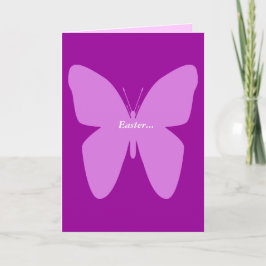 Festividades Cartão de Páscoa com Borboleta Lavanda