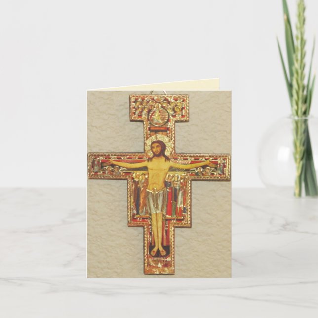 Festividades Cartão de páscoa--Cruz Franciscan (Frente)