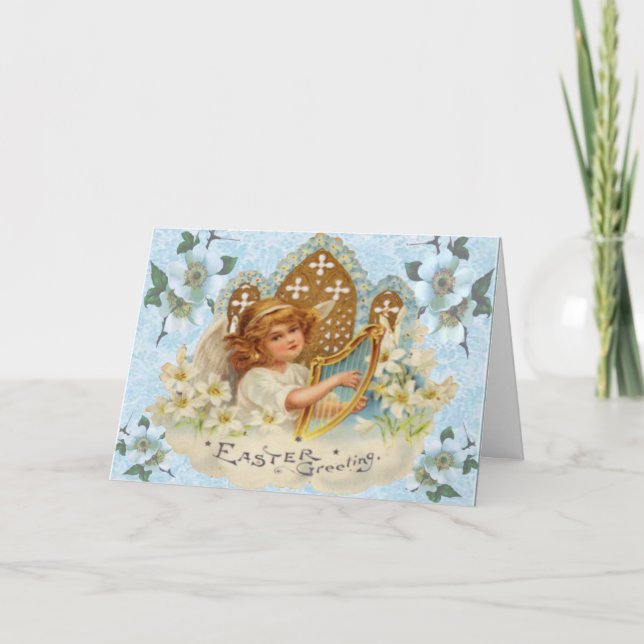 Festividades Cartão de Páscoa de Anjo Religioso (Frente)