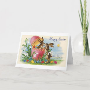 Festividades Cartão de Páscoa de Bunny Beija da Páscoa Vitorian