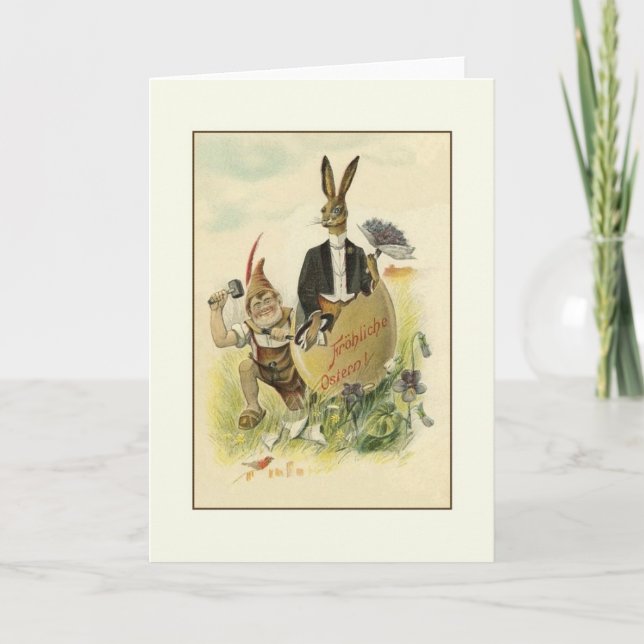 Festividades Cartão de páscoa de Fröhliche Ostern do alemão do (Frente)