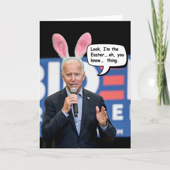 Festividades Cartão de Páscoa de Joe Biden (Frente)