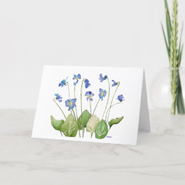 Festividades Cartão de Páscoa de Violetas Azul-Lavanda