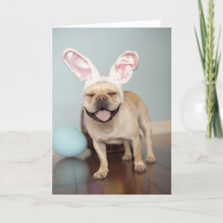 Festividades Cartão de páscoa do buldogue francês!